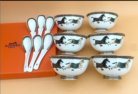  Set of six Porcelain Bowls from Hermes - Hermes Kitchen and Dining | Buy Online in UAE